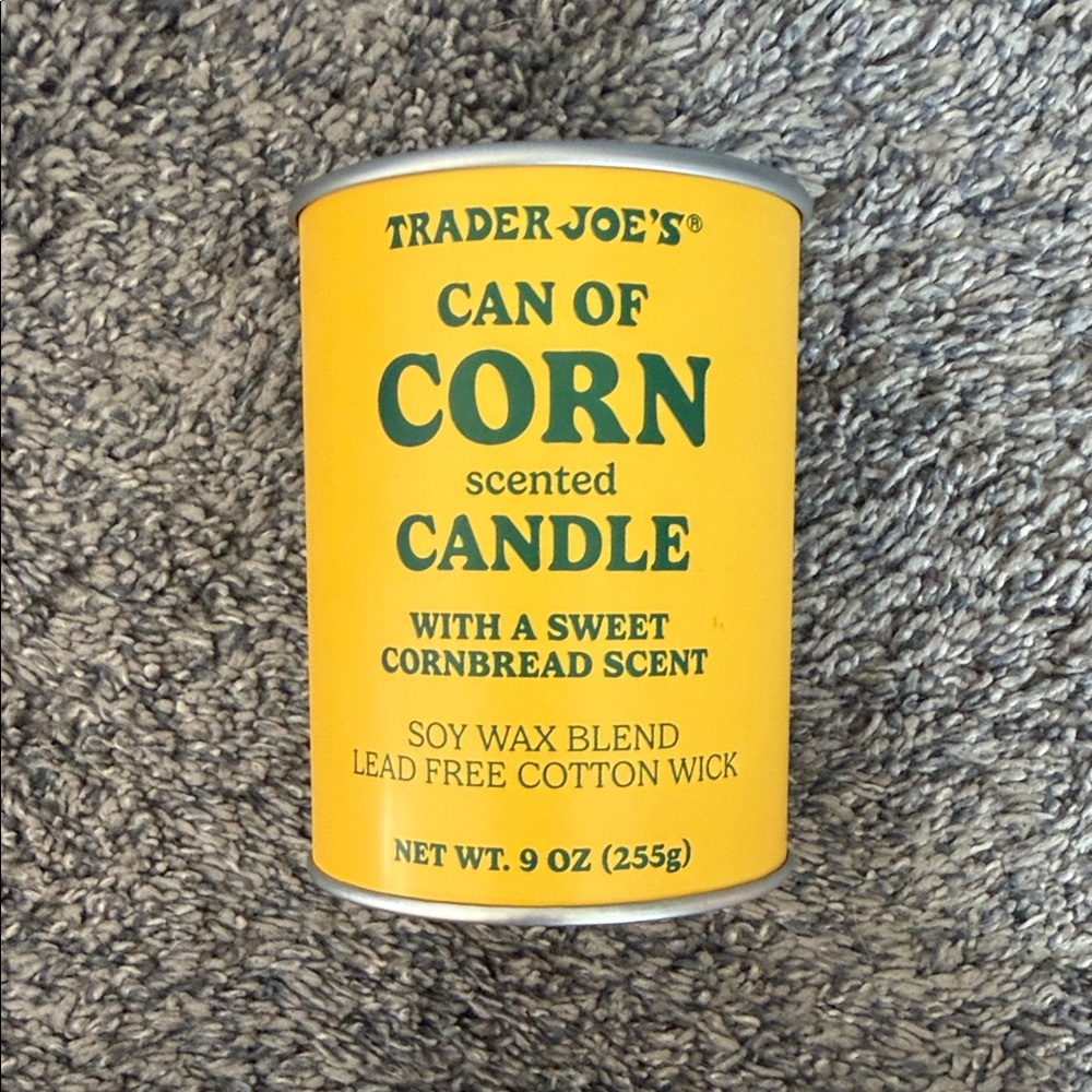 Trader Joe's Can of Corn Scented Candle - Yellow